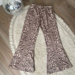 COPY - Vintage snake skin bell bottoms